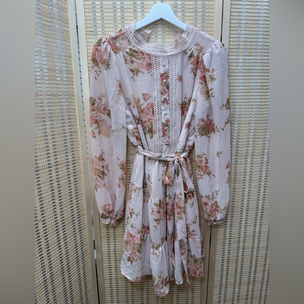 Blue Pepper Floral print Cottage Style Romantic Dress size Small